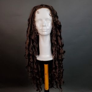 Long and curly lacefront wig with baby hairs